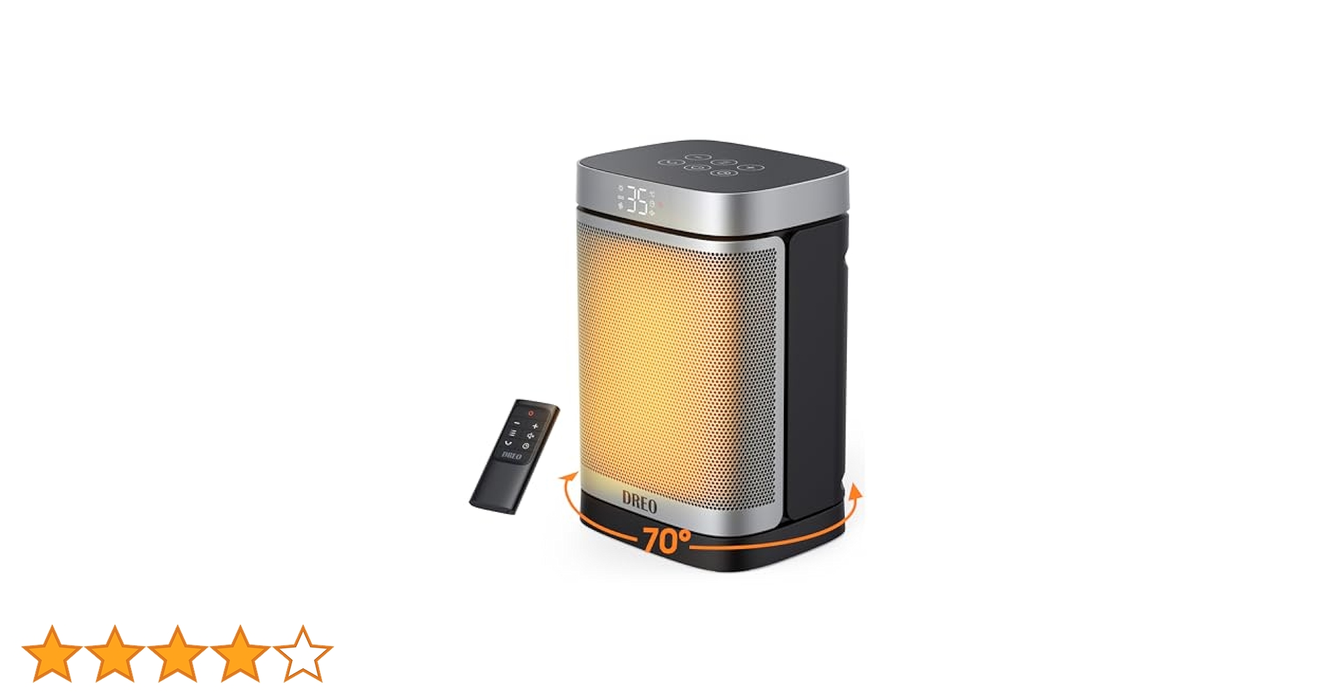 DREO 電気ヒーター リモコン付き 70°首振り Amazon | Dreo セラミックヒーター 電気ストーブ 小型 DC 暖房